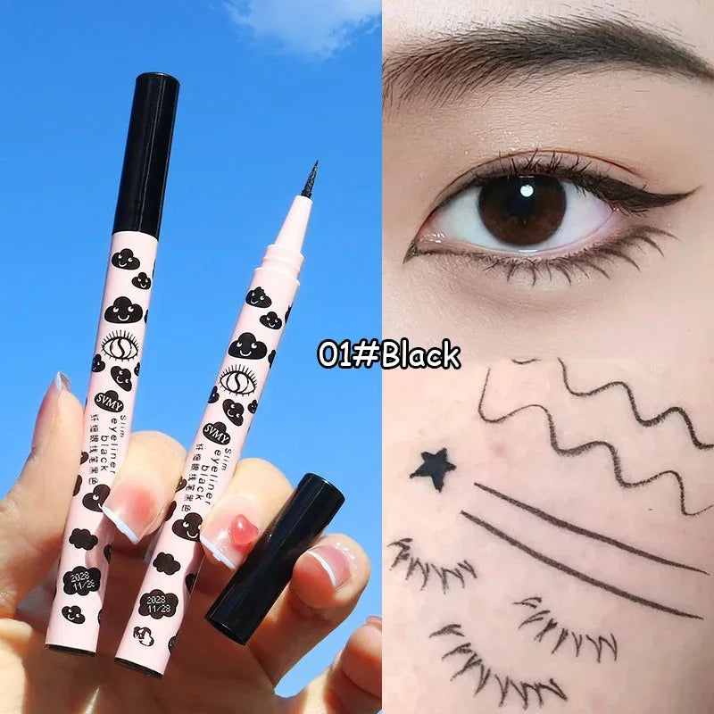 0.01mm Liquid Eyeliner Pen Ultra-thin Matte Smooth Quick Dry Waterproof Eyeliner Lower Eyelash Silkworm Pencil Non Smudging