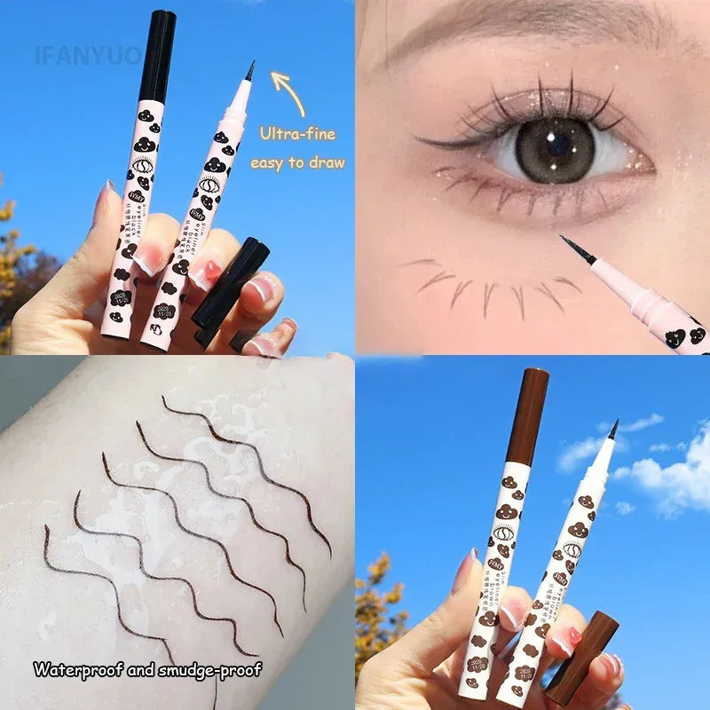 0.01mm Liquid Eyeliner Pen Ultra-thin Matte Smooth Quick Dry Waterproof Eyeliner Lower Eyelash Silkworm Pencil Non Smudging