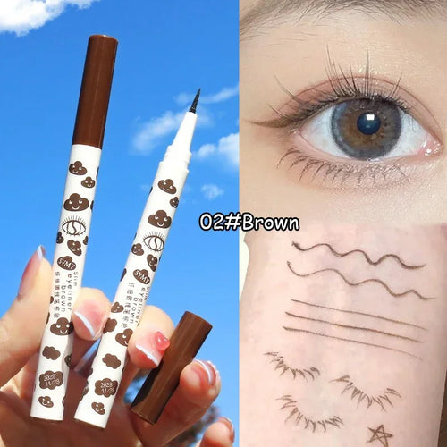 0.01mm Liquid Eyeliner Pen Ultra-thin Matte Smooth Quick Dry Waterproof Eyeliner Lower Eyelash Silkworm Pencil Non Smudging