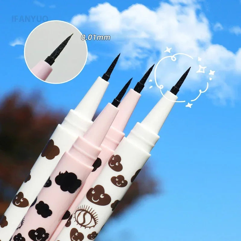 0.01mm Liquid Eyeliner Pen Ultra-thin Matte Smooth Quick Dry Waterproof Eyeliner Lower Eyelash Silkworm Pencil Non Smudging